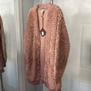 NWT Womens Knox Rose Long Sleeve Novelty Open Cardigan Pink M L XL XXL
